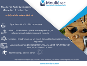 Expert-Comptable Marseille la Valentine 13011 Recrute